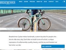 Tablet Screenshot of breadwinnercycles.com